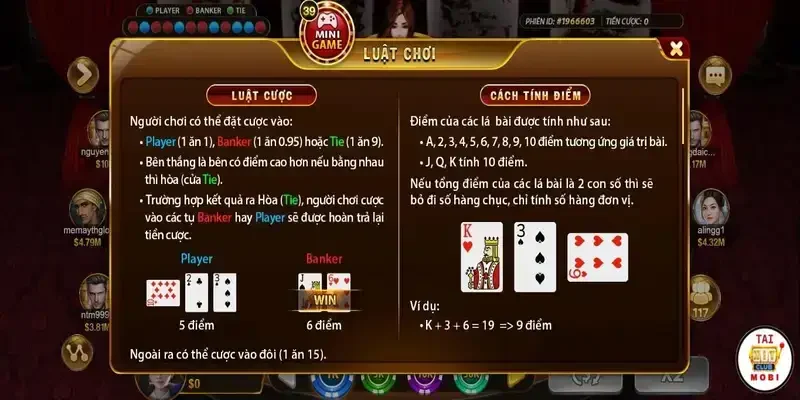Áp dụng luật chơi cơ bản dễ thắng Baccarat tại Hit Club