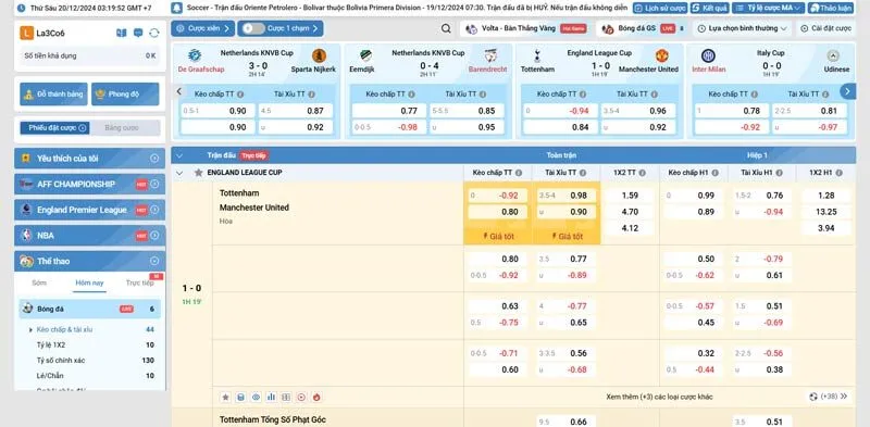 K-Thể thao chuyên cung cấp kèo cược bóng đá và bóng rổ