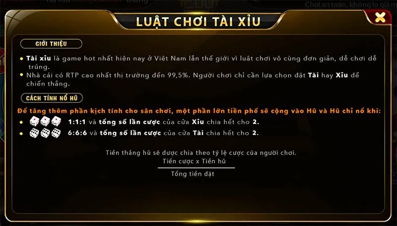 Luật chơi Tài Xỉu online Hit Club kiểu truyền thống