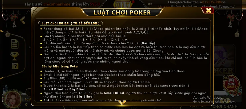 luật poker hit club