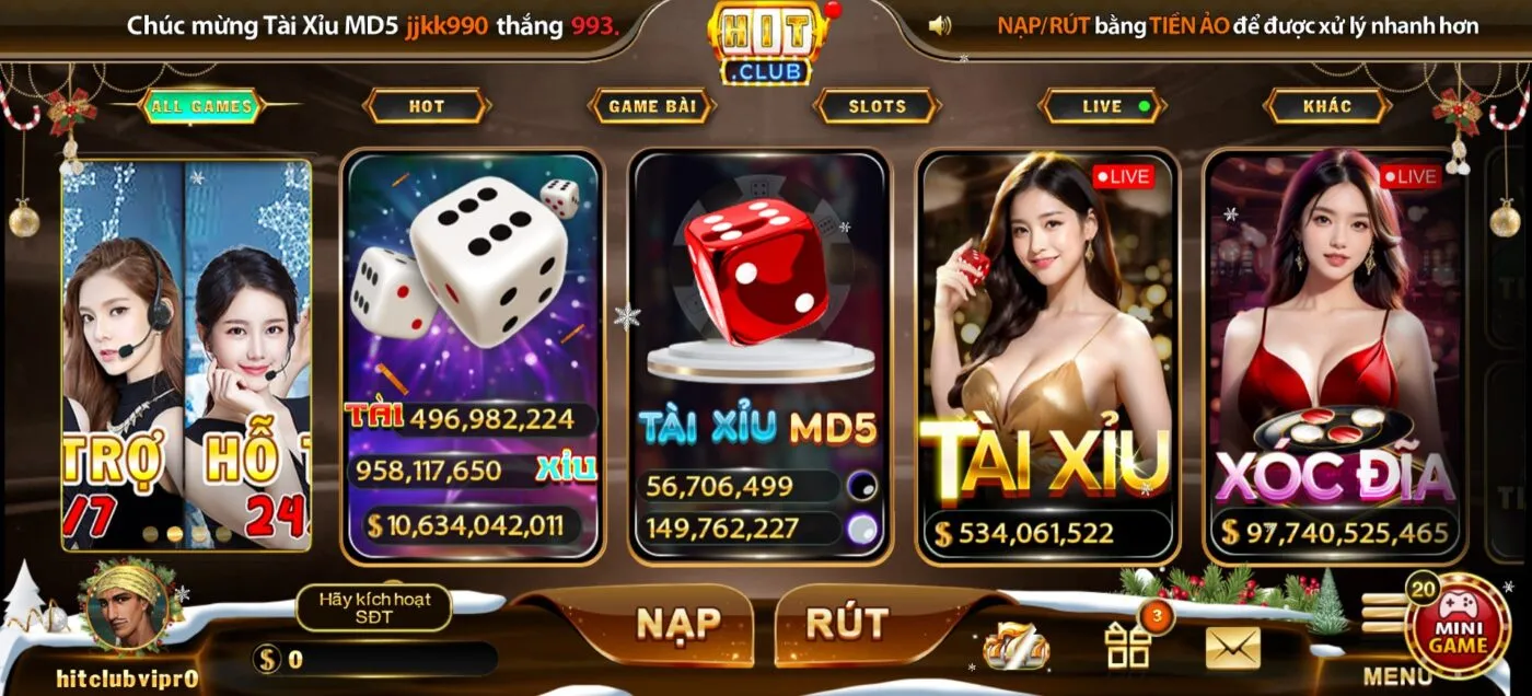 nạp tiền hit club