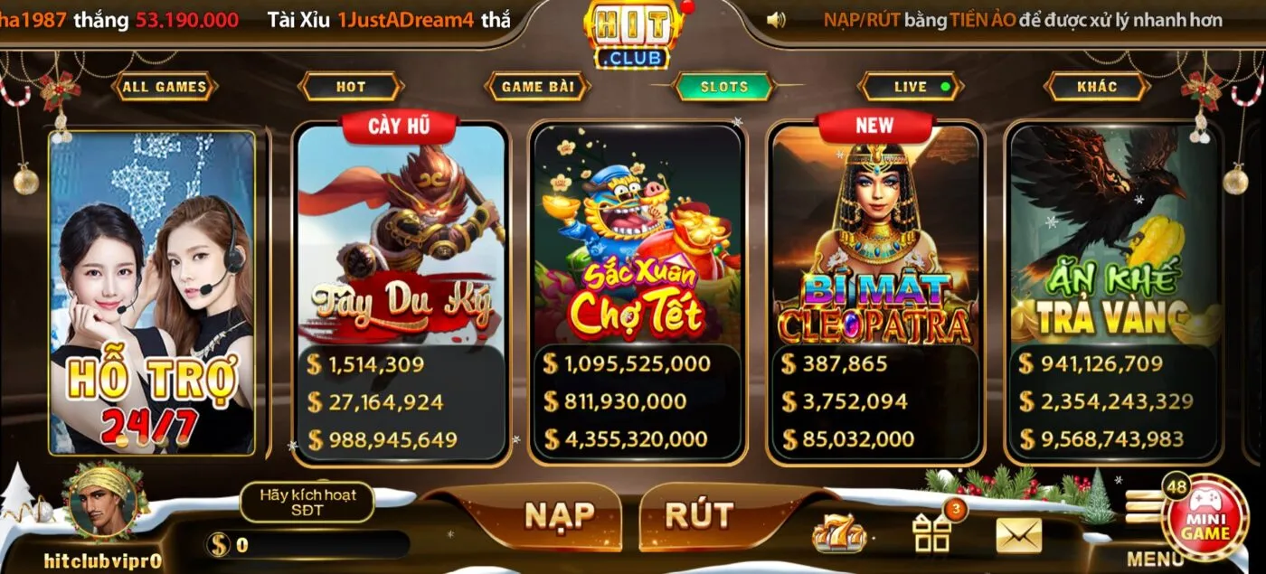 Quay hũ đổi thưởng hấp dẫn tại sảnh Slot game