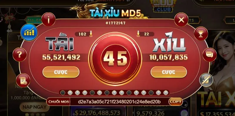 Tài Xỉu MD5 đảm bảo minh bạch tuyệt đối