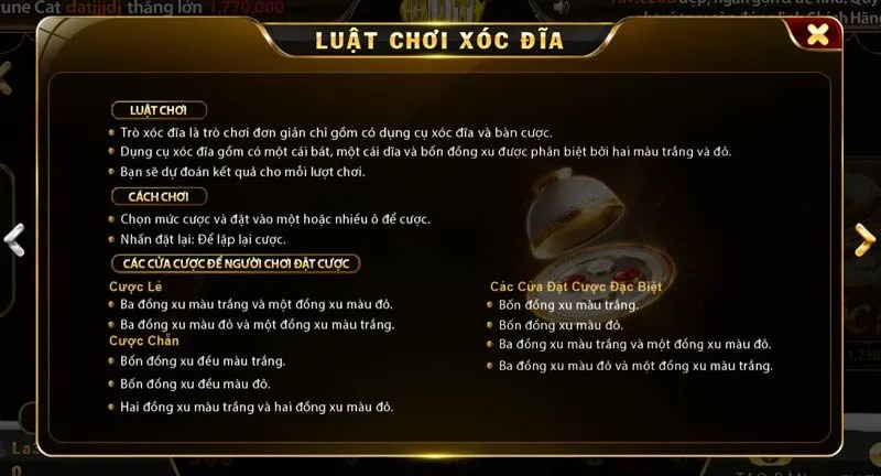 Quy tắc cơ bản của Xóc Đĩa